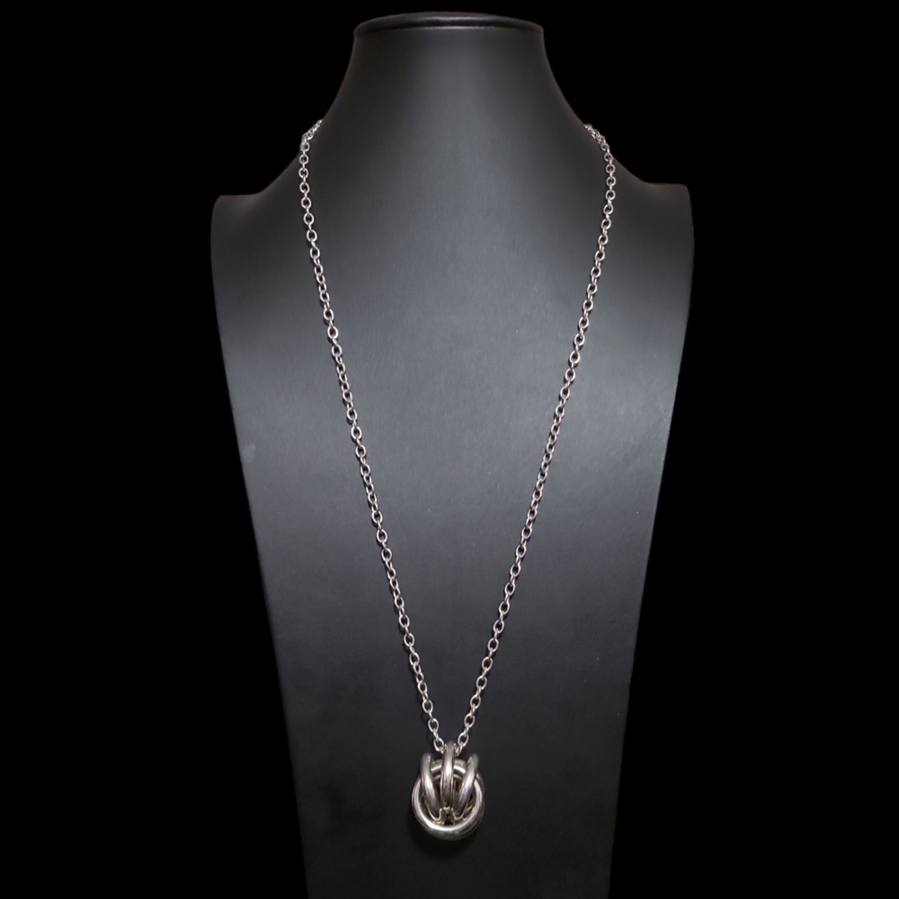 28" Vintage Stainless Steel Necklace Lot 8
